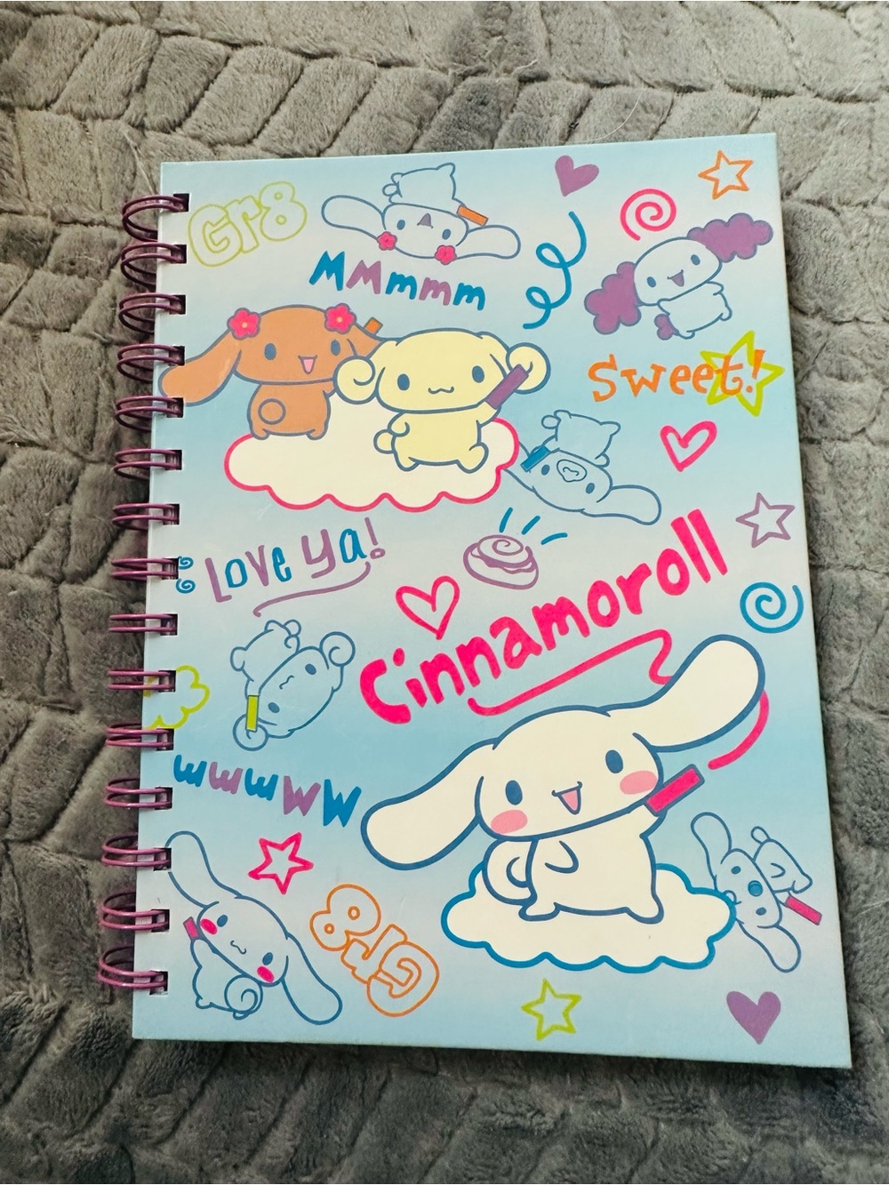 Sanrio Cinnamoroll Spiral Notebook - Blue